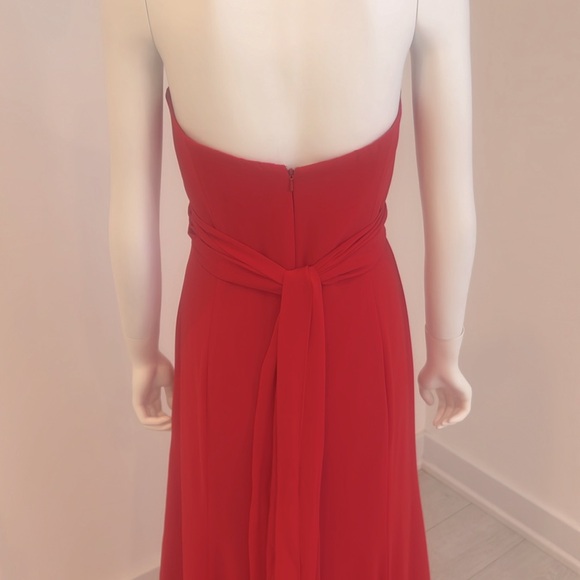 NWT SAMPLE SALE Social for Dessy 8168 Flame(red) size 10 nu-georgette Pristine - Picture 6 of 10